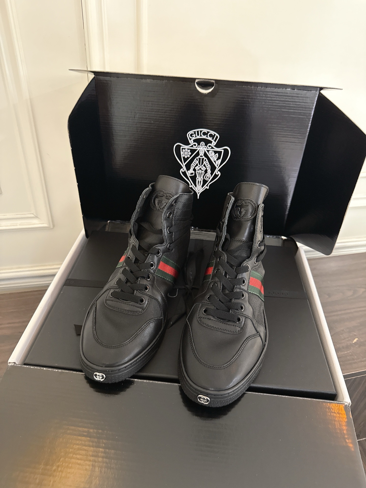Men's Gucci Stretch High-top trainer-Black