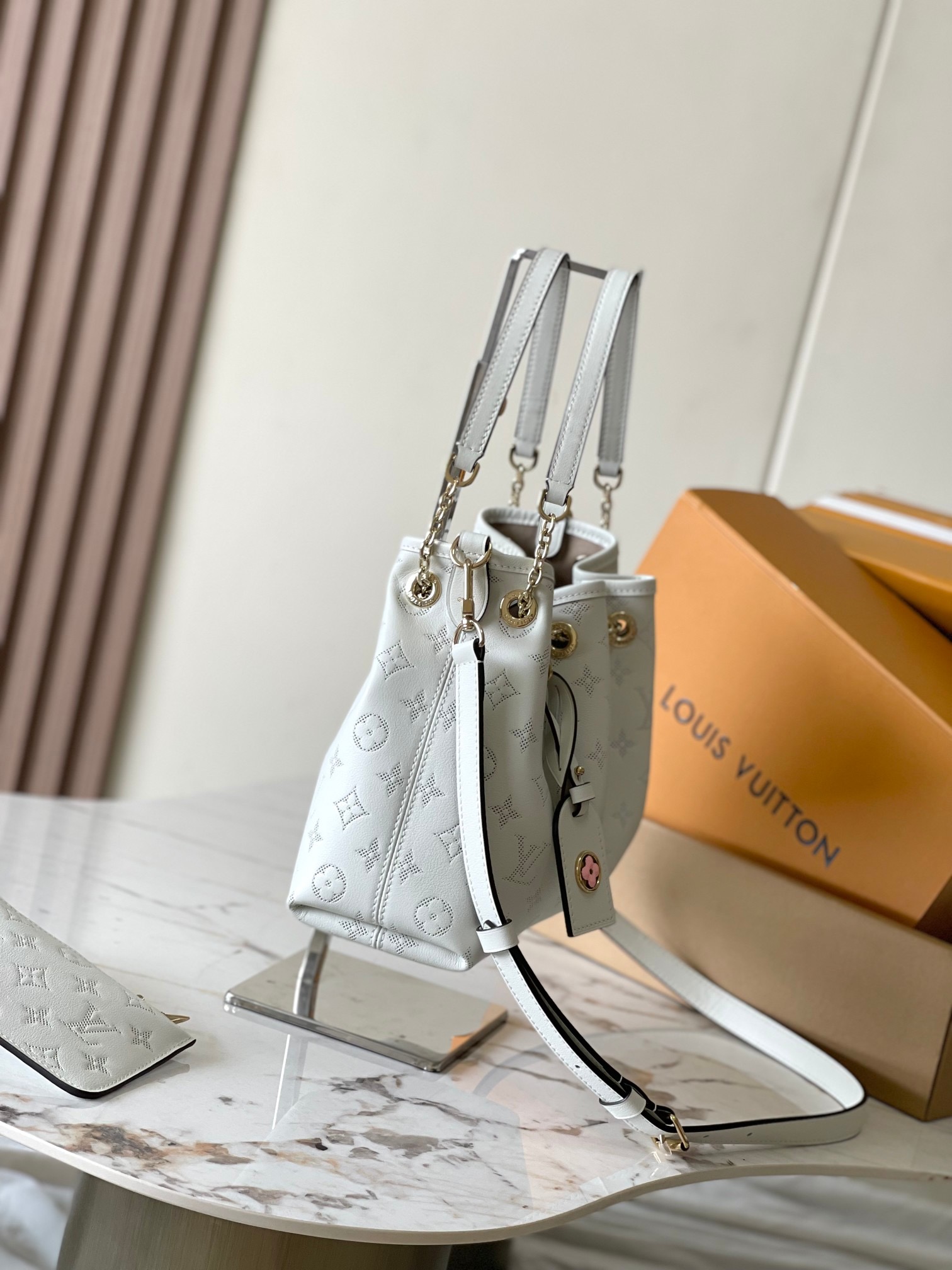 Louis Vuitton LV Embossed Tote Bag Chain Bag