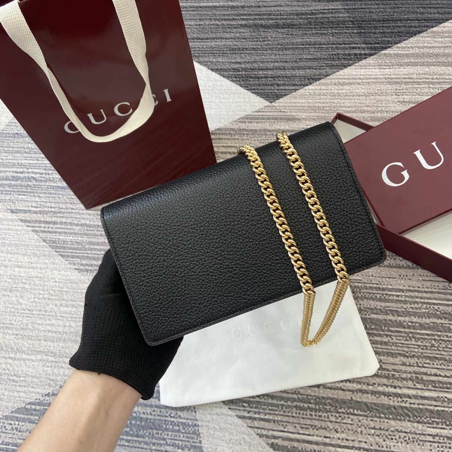 Gucci GG Marmont wallet on chain 497985