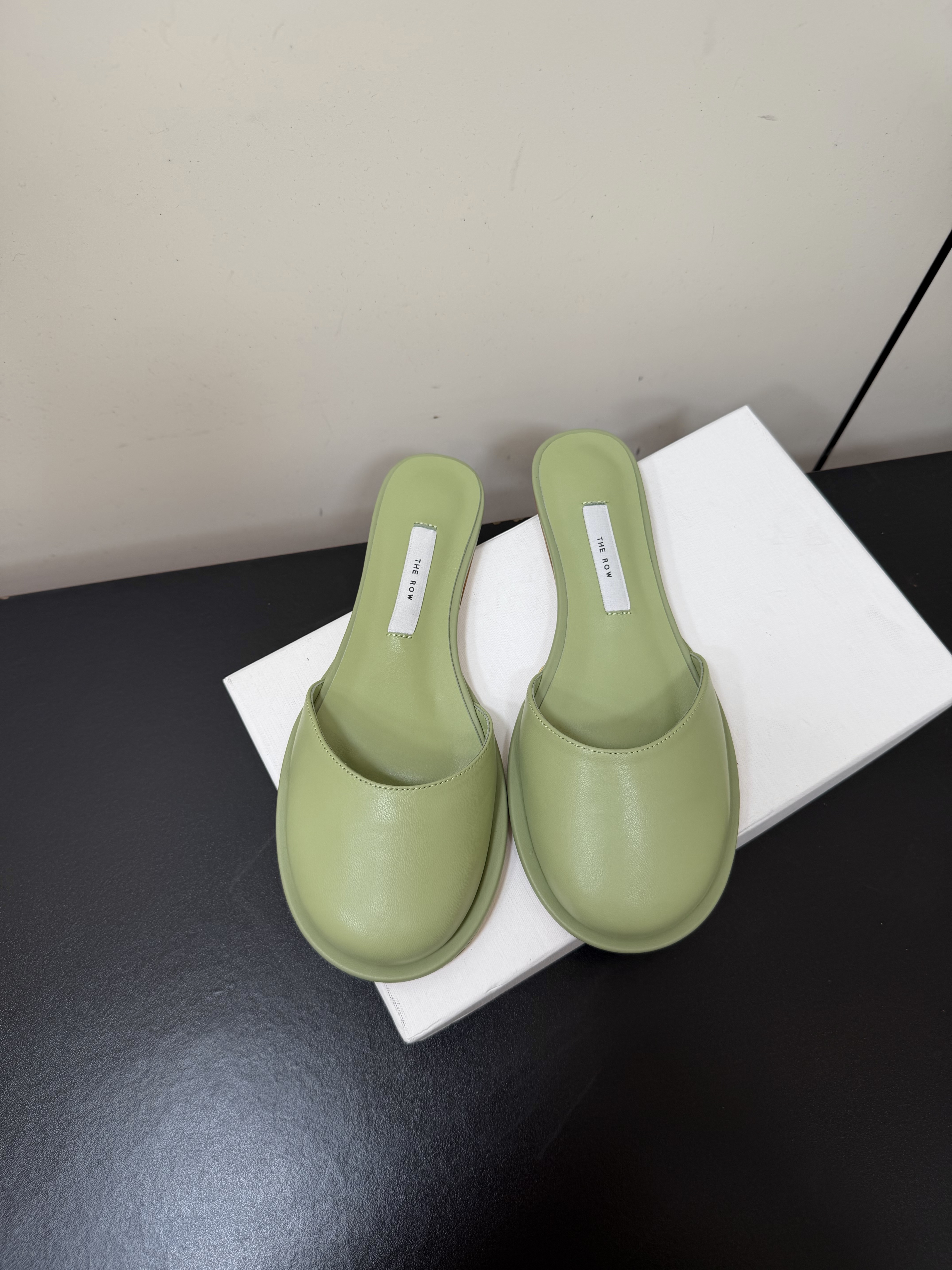 The Row  Leather Mule