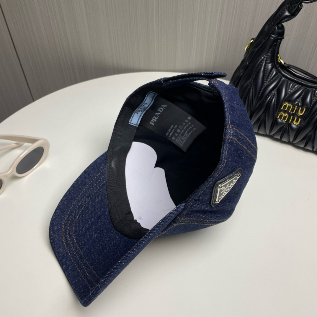 Prada Denim Baseball Cap