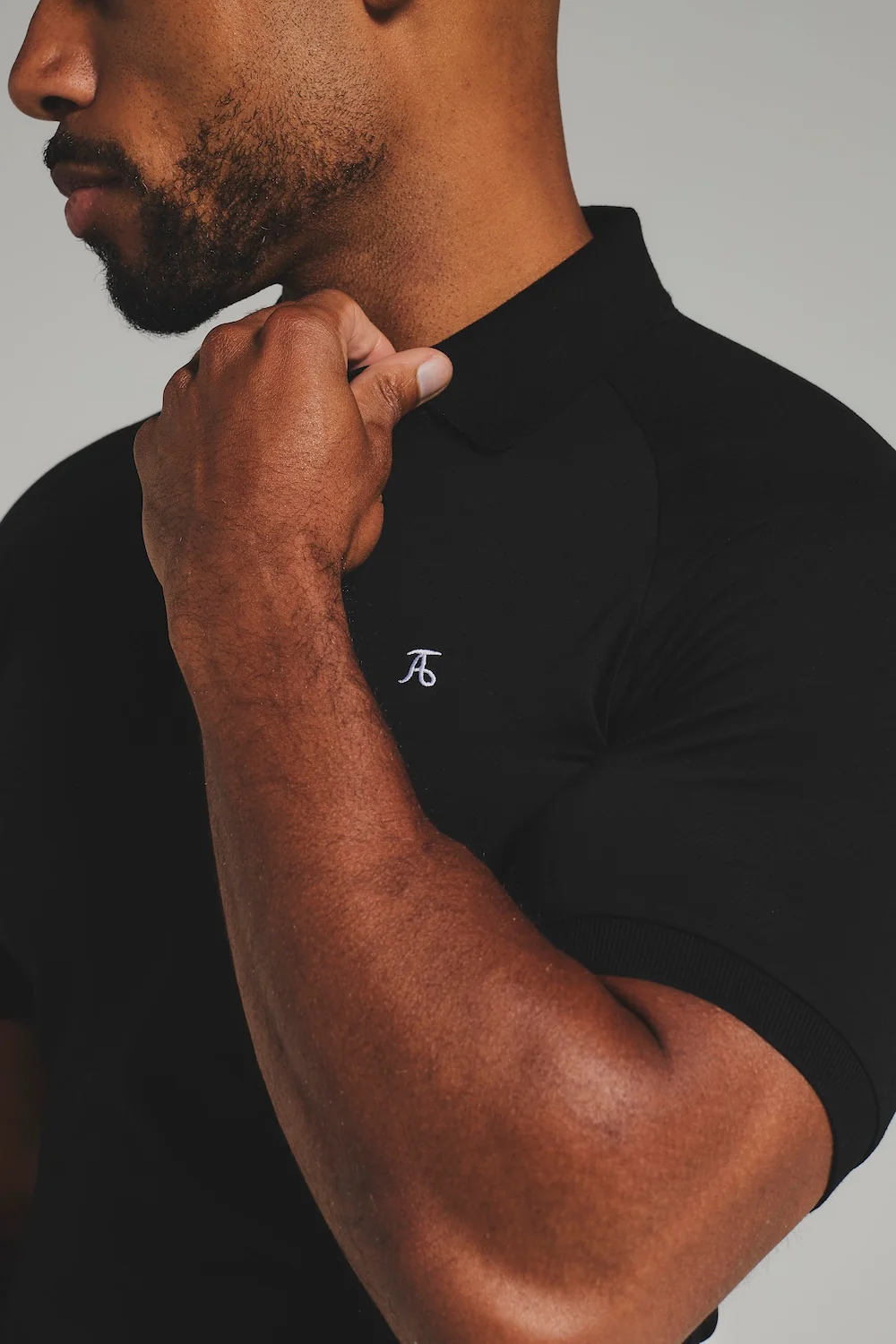 (Pre-order)Athletic Fit Polo Shirt in Black