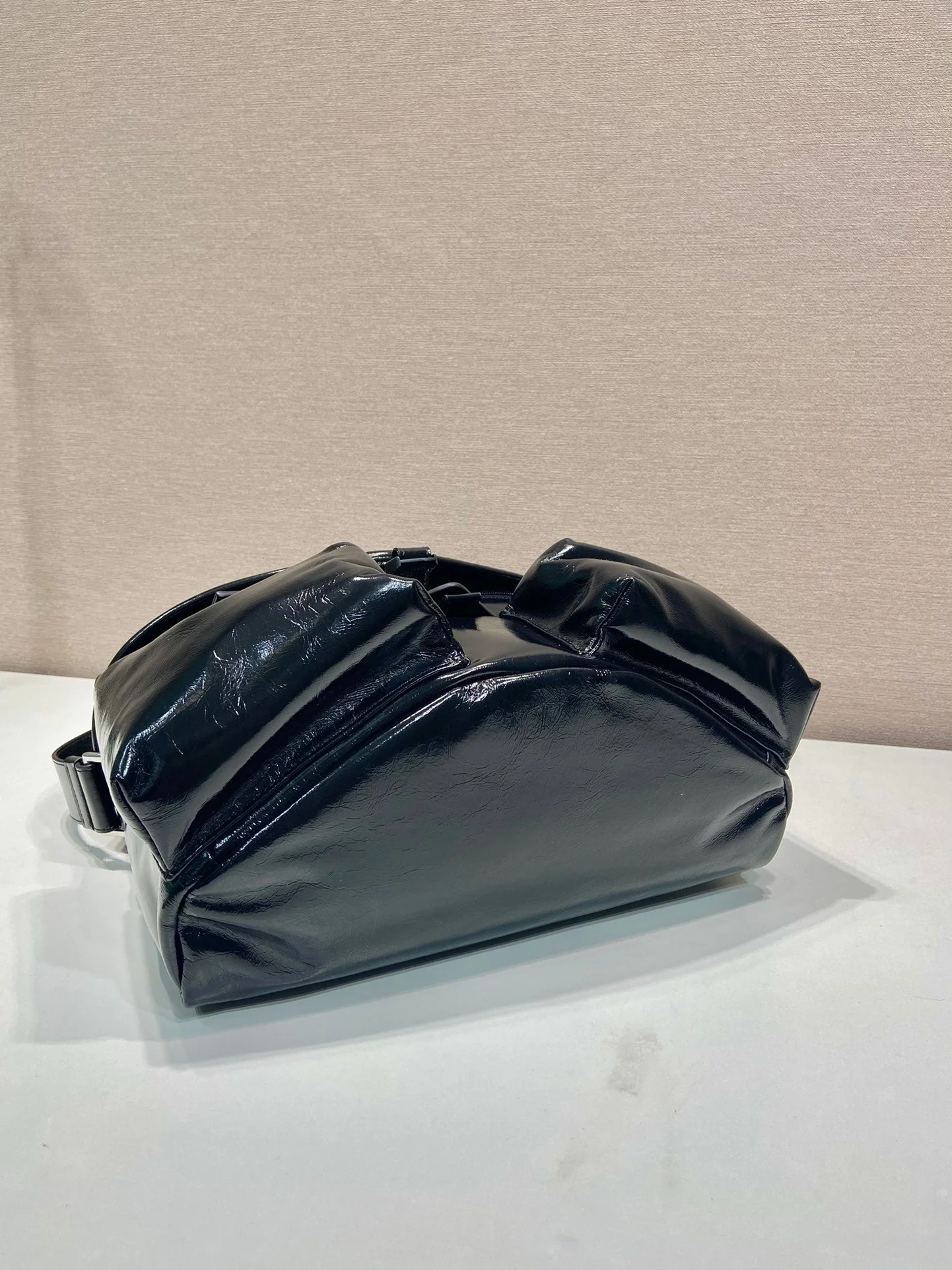 Prada CROSSBODY BAG 29 IN BLACK OIL WAX LAMBSKIN