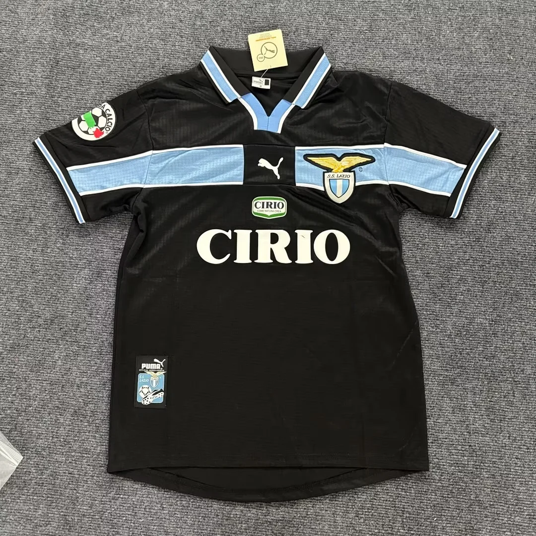 1998/99 Retro Lazio Away Blue Soccer Jersey 1:1 Thai Quality