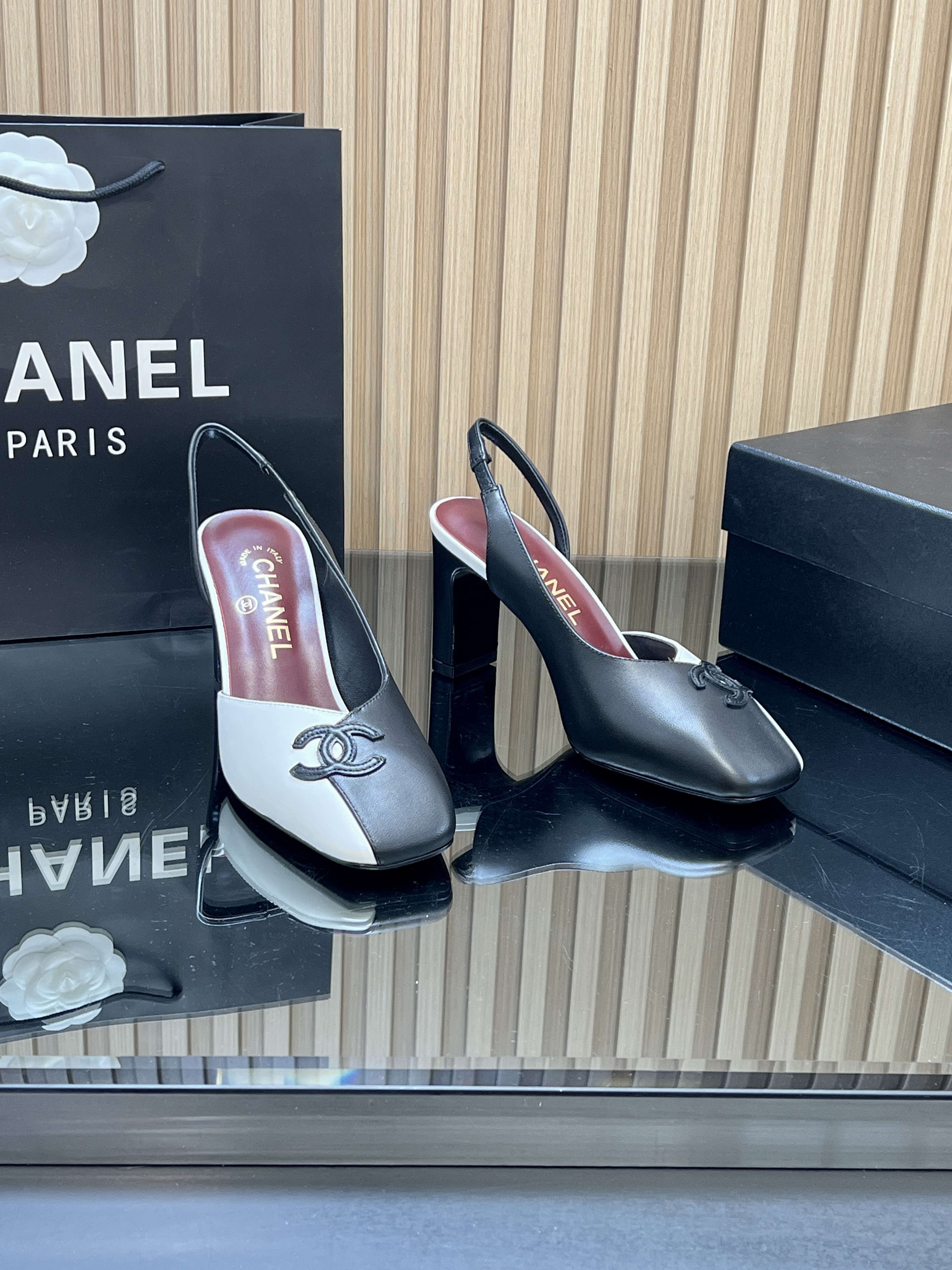 Chanel Leather Slingback