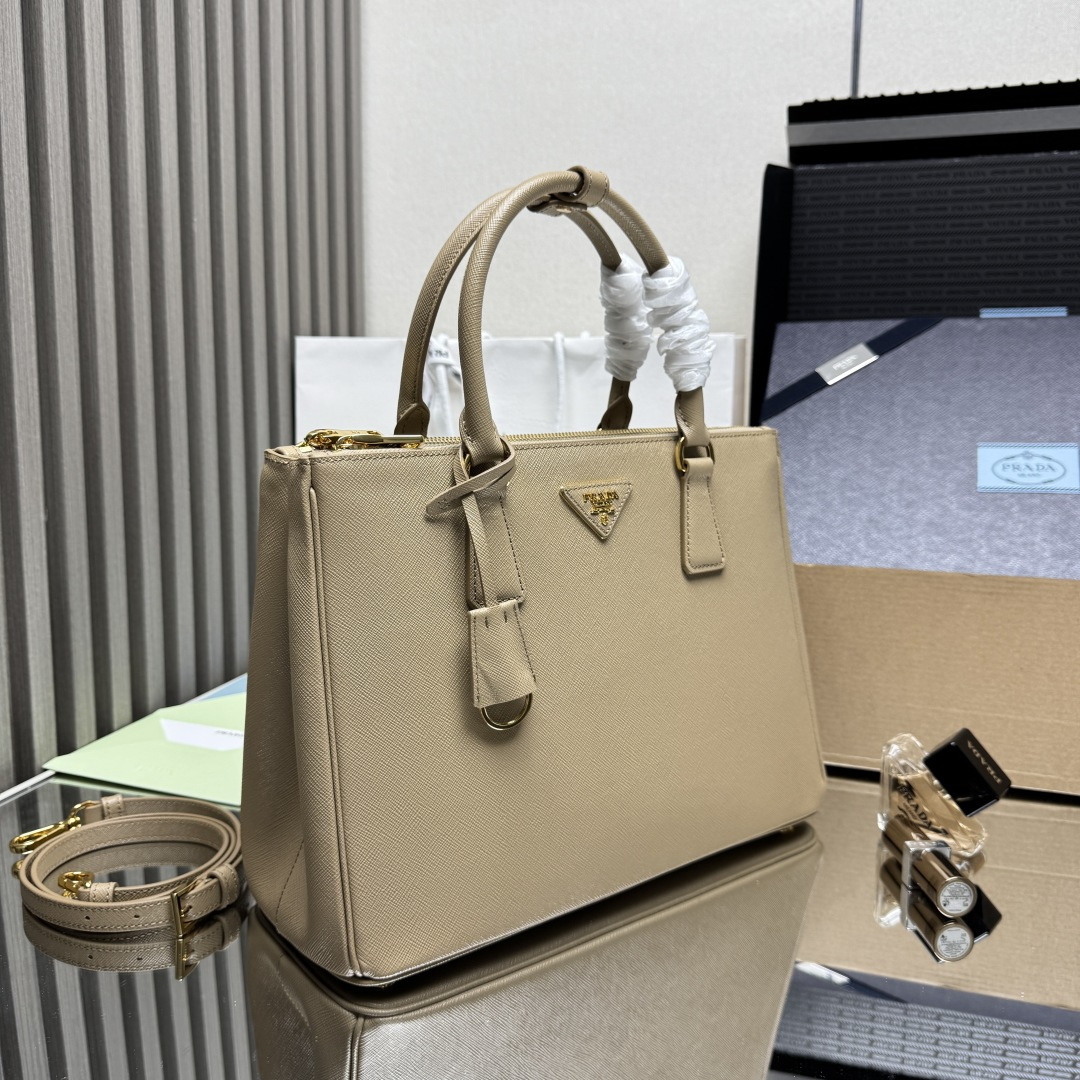Prada Galleria Large Saffiano leather bag-Beige 1BA274