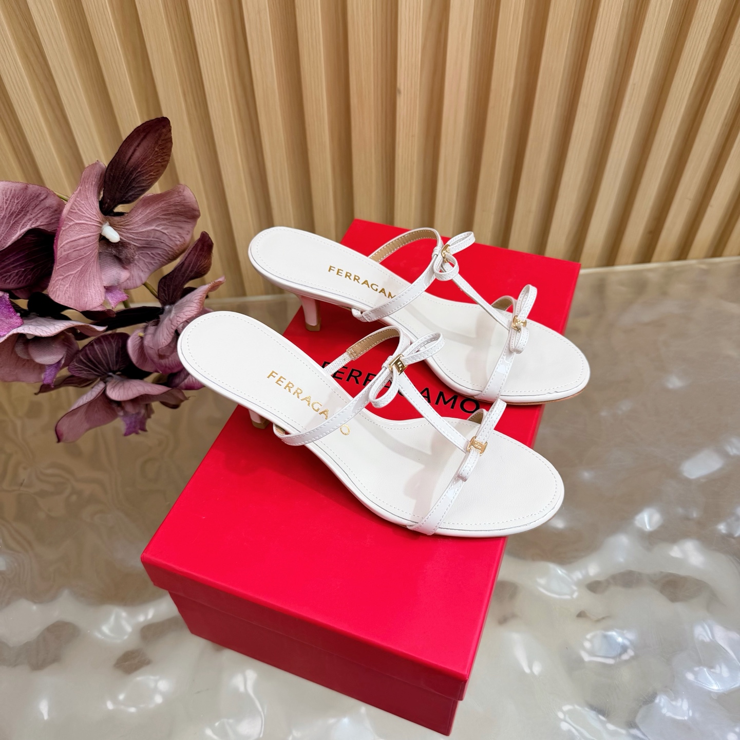 Ferragamo Bow T-strap sandals