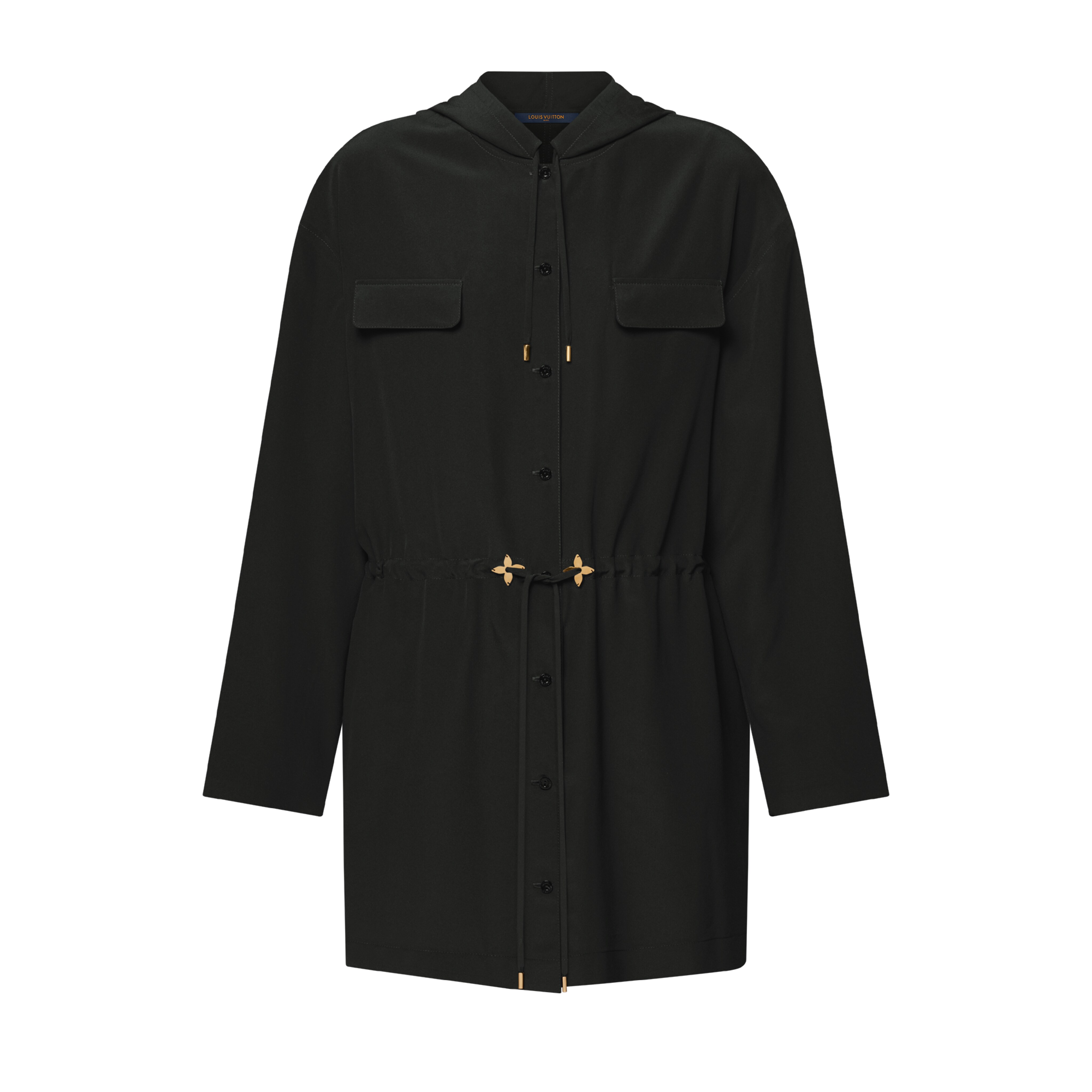 フーデッドシャツドレス