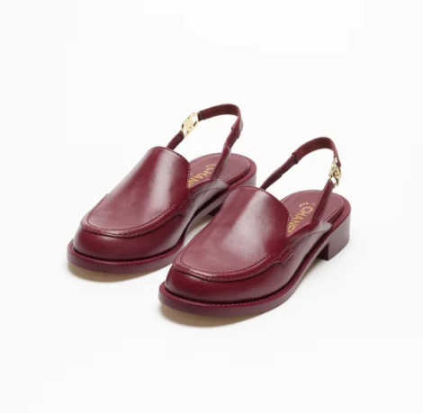 Chanel Leather Slingback Loafers