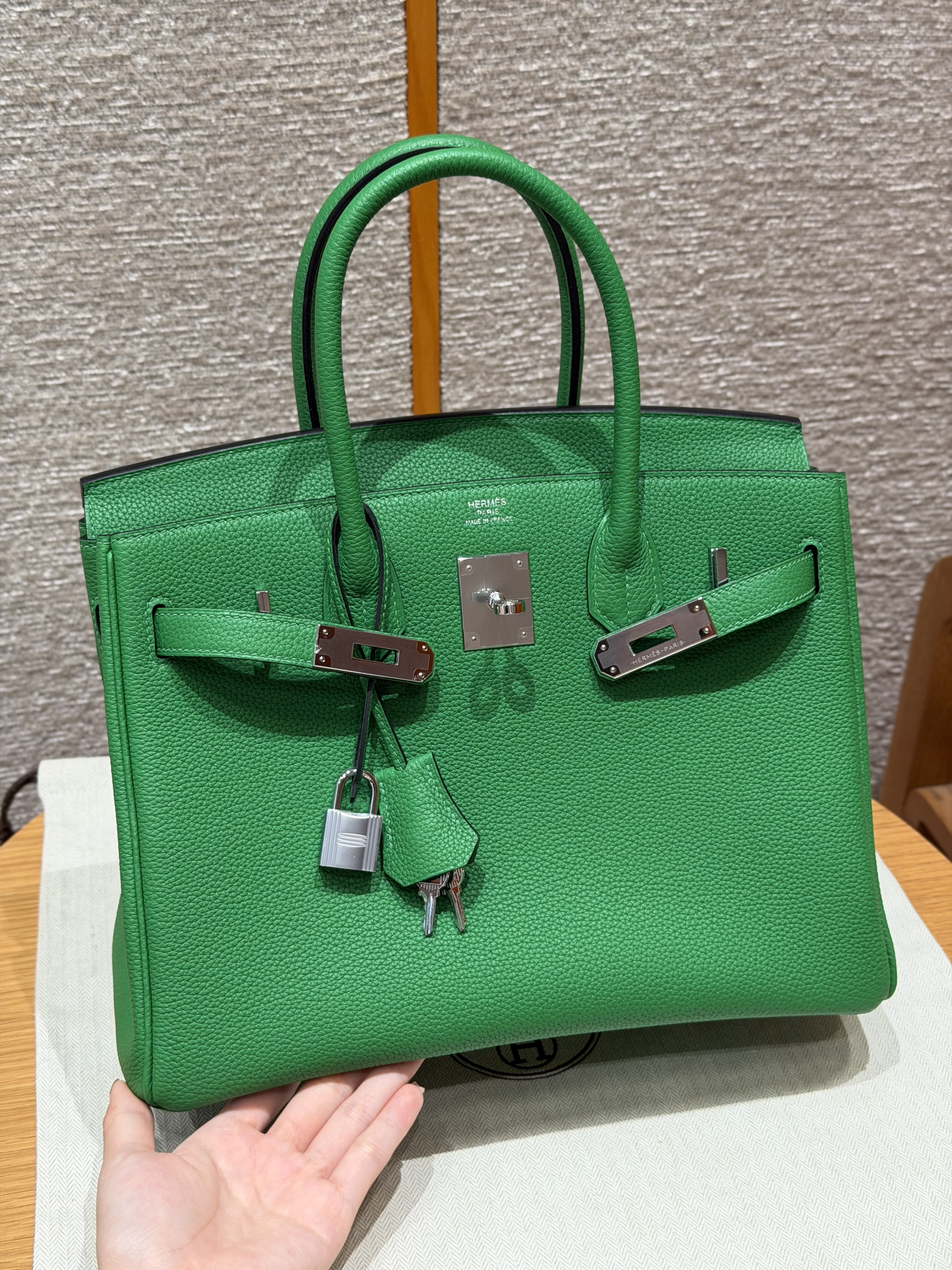 Hermes Bambou Togo Birkin 30 Bag