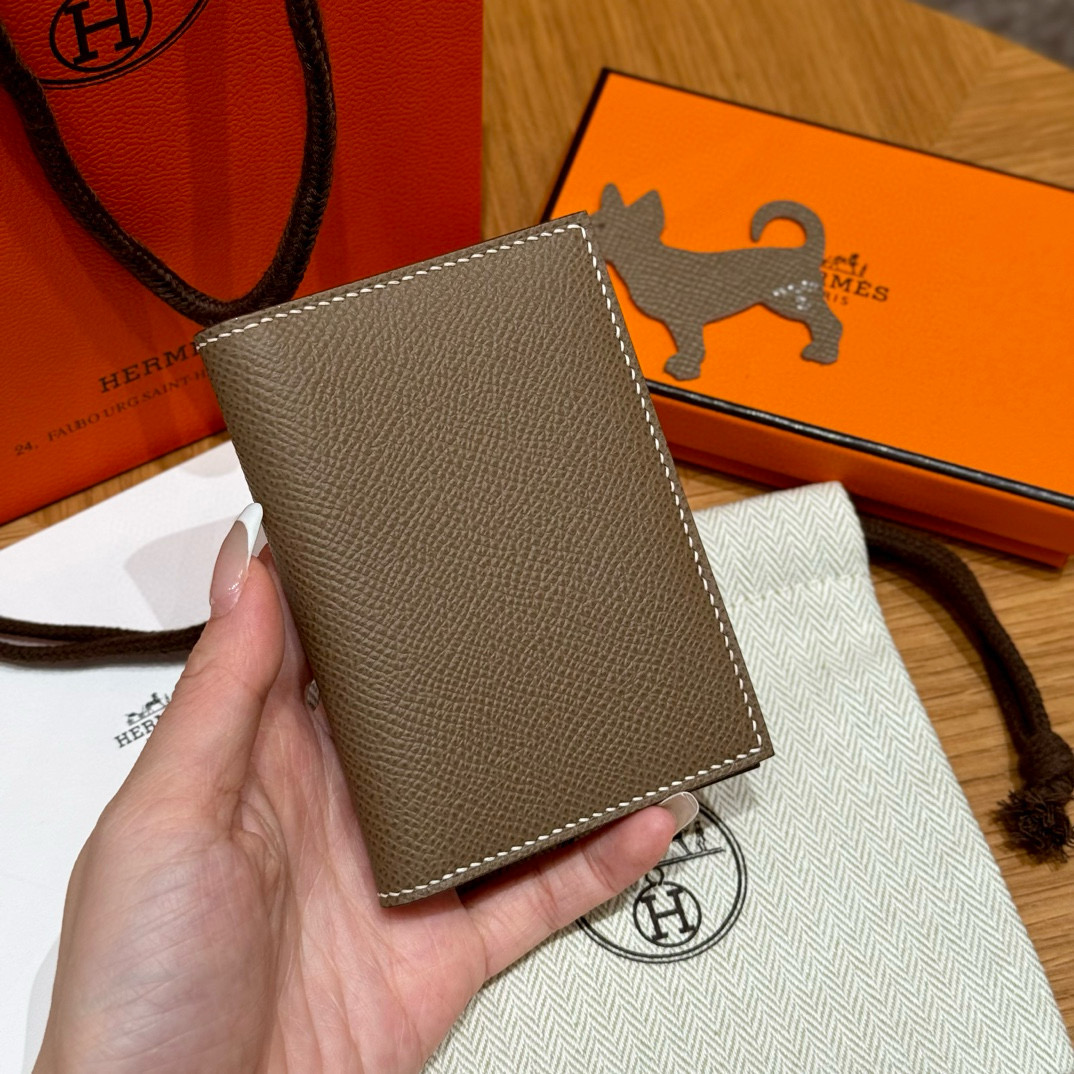 Hermes Etoupe Epsom MC² Euclide Card Holder