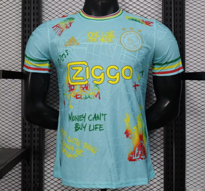 Player Version 25/26 Ajax Navy Skyblue with Bob Marley Tribute Jersey