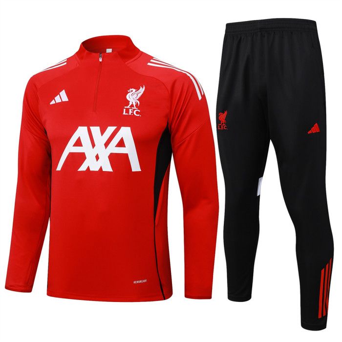 LVP 25/26 Half zipper red training clothes set