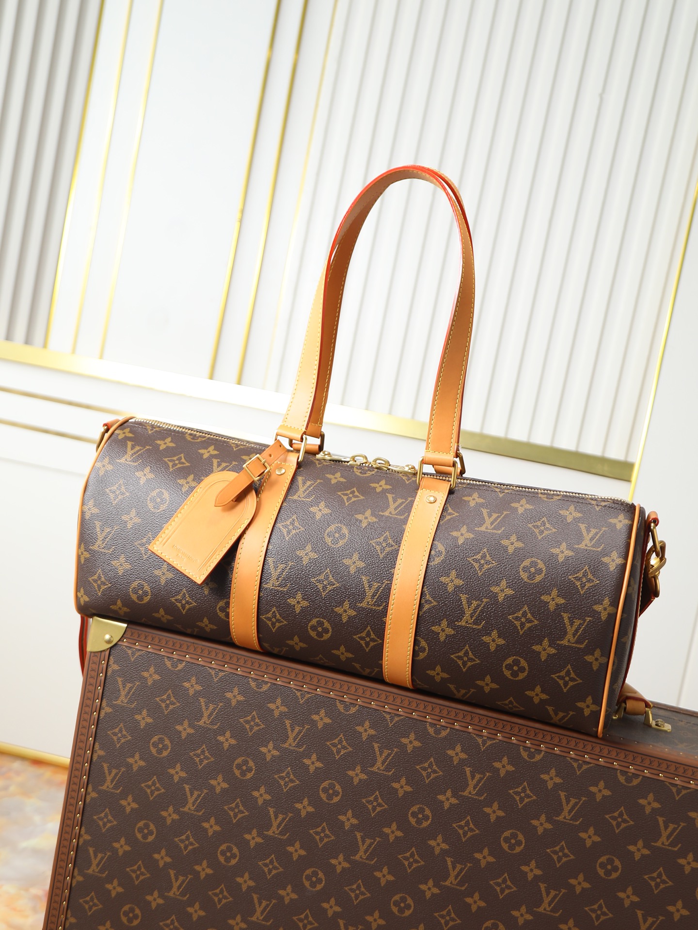 Louis Vuitton new Needle Keepall cylindrical handbag