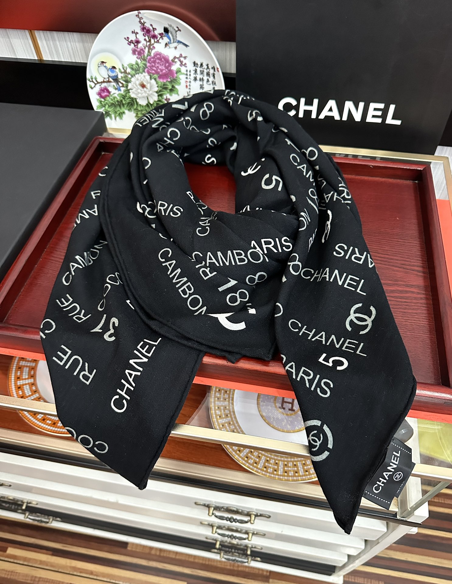 Chanel Silk and Cashmere Shawl 140cm