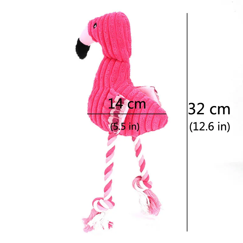 Cute Plush Flamingo Pet Dogs Bite Chew Toys Chihuahua/Yorkshire/Bulldog/Pug/Corgi Small Dog Interactive /Squeaky Sound Toy