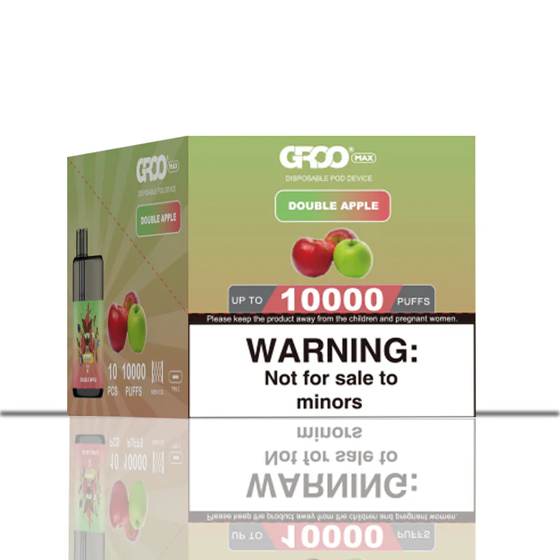 GROO MAX 10K Rechargeable Disposable Vape – Double Apple - Vaba Vape-Shop