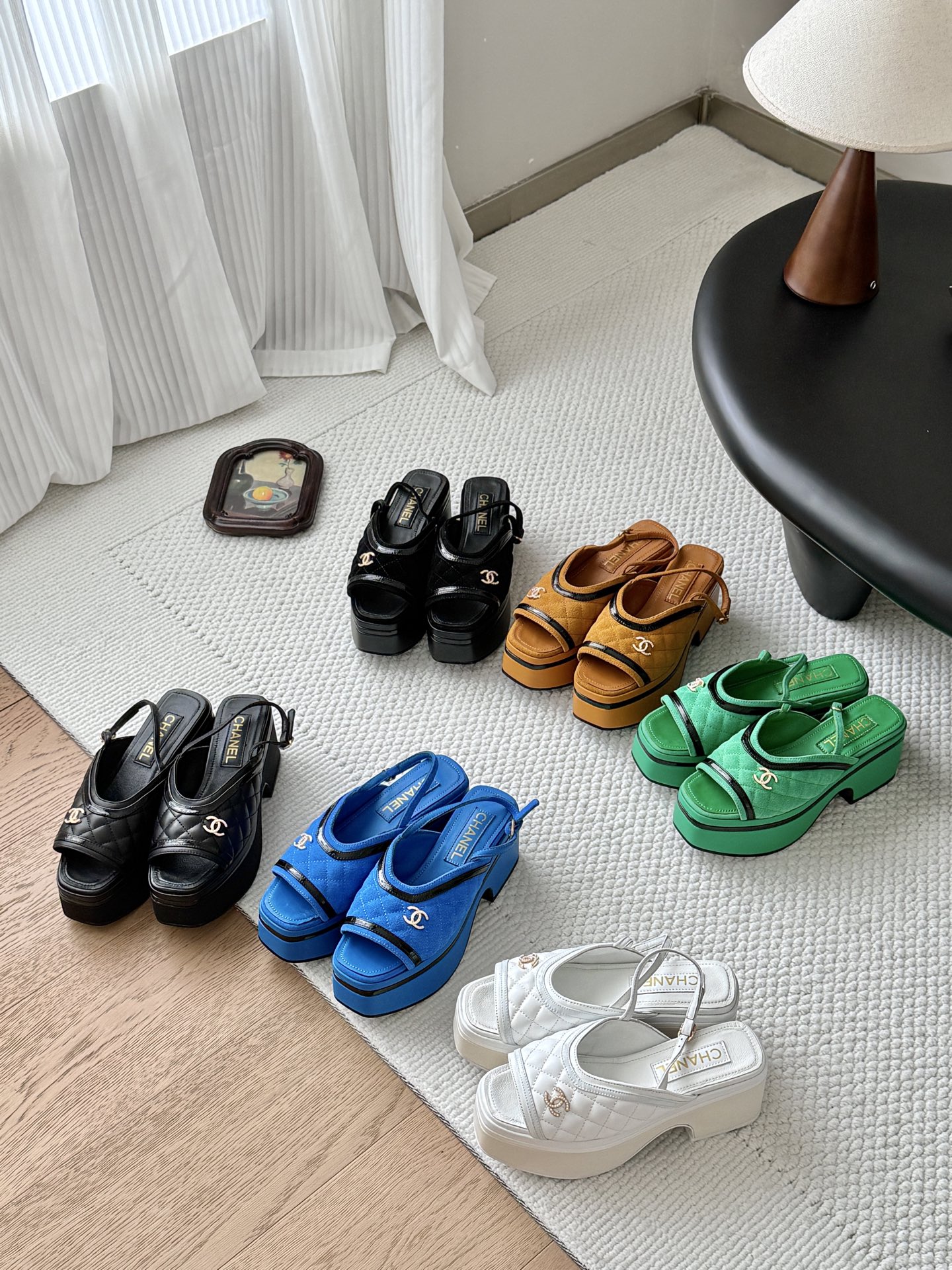 CHANEL 26B Quilted Platform Slingback Slide Sandals - KAIROO