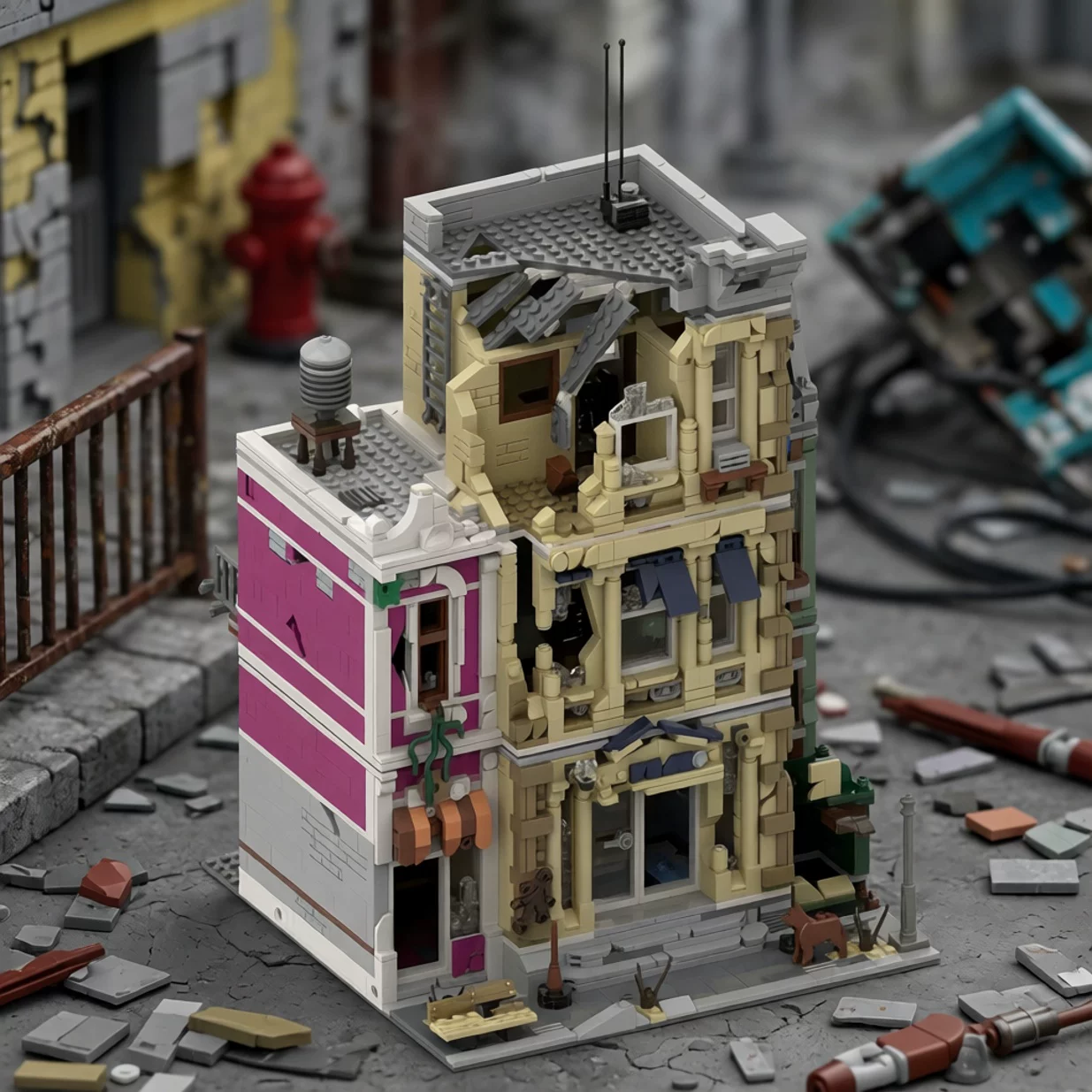 MOC 66832 - Apocalypse Police Station