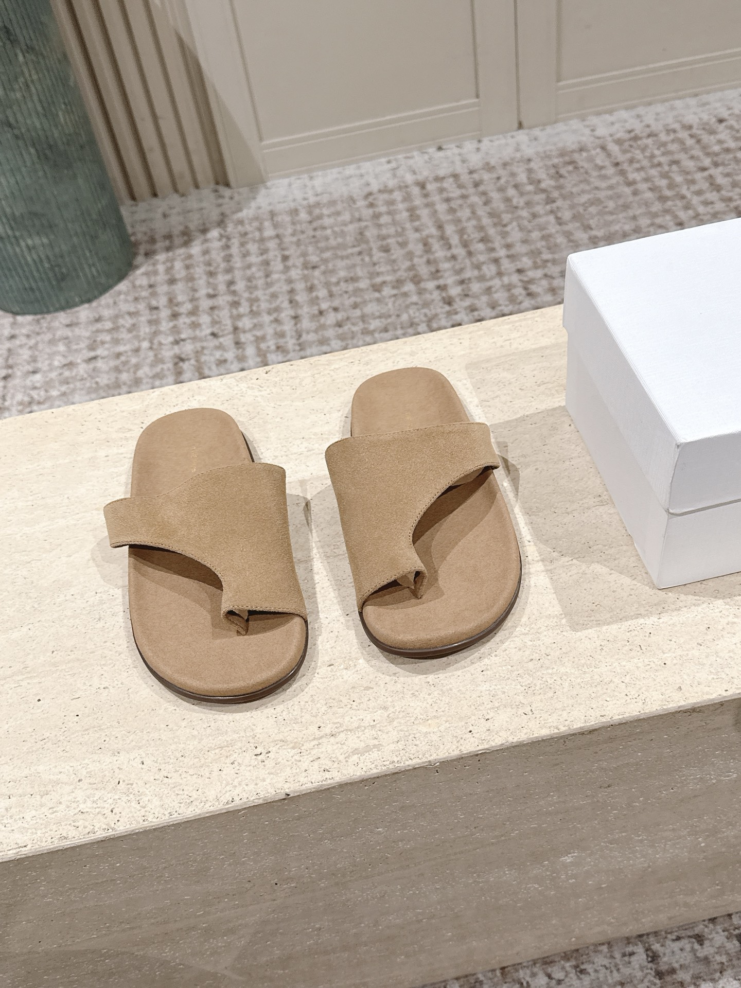 The Row Suede Beach Flip-Flop