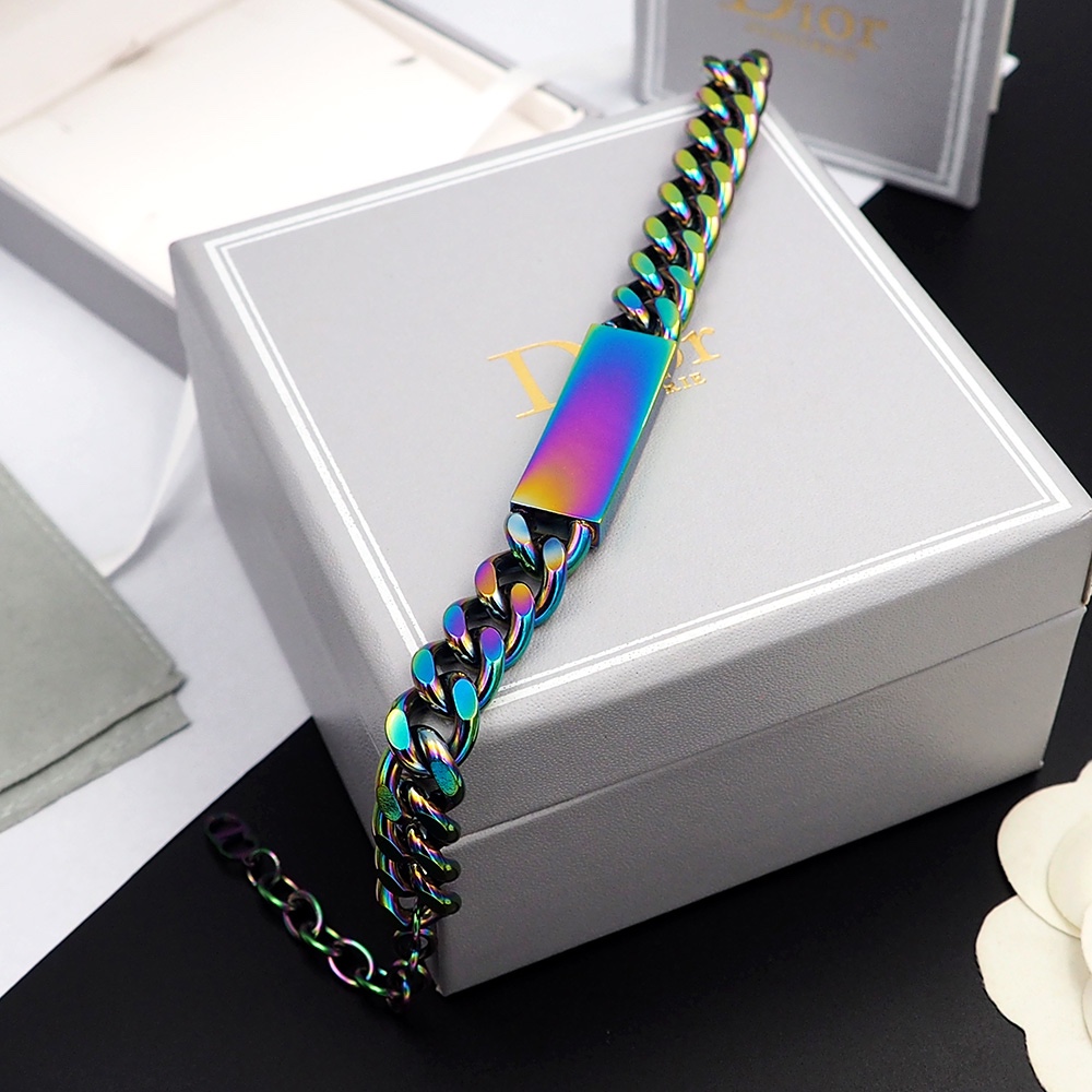 Dior Unisex Multicolor CD Initial Bracelet
