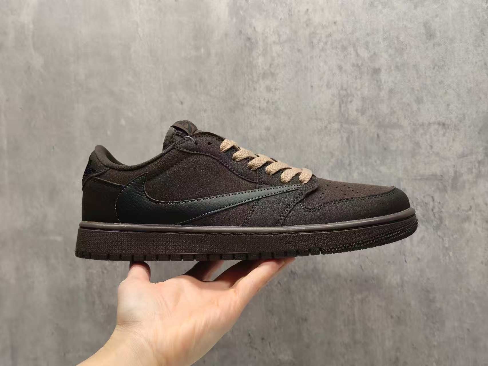 2025-26 AJ1 US Men's Sizes6 to 11 in half sizes Brown Low cut Inverted Hook Shoes tianlong