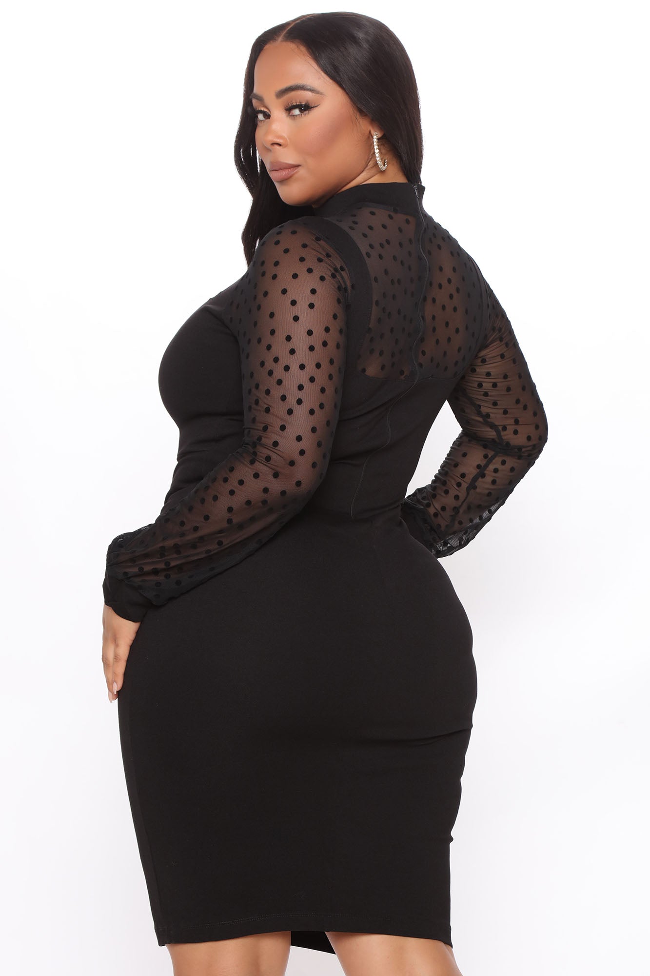 Come My Way Midi Dress - Black