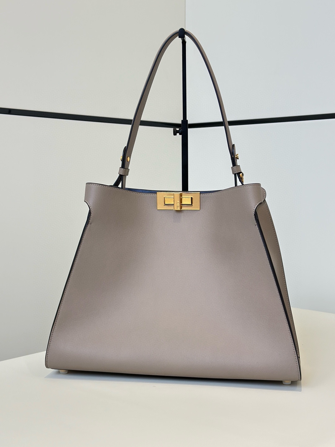 Fendi Medium Fendi Way Leather Bag-Grey
