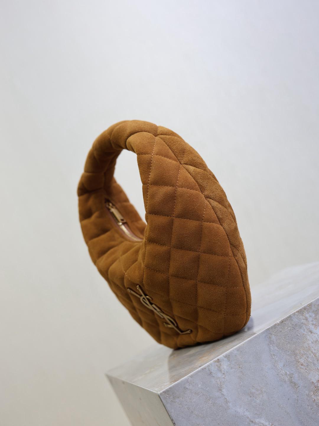 Saint Laurent ysl bags ICARINO in quilted suede in Brown