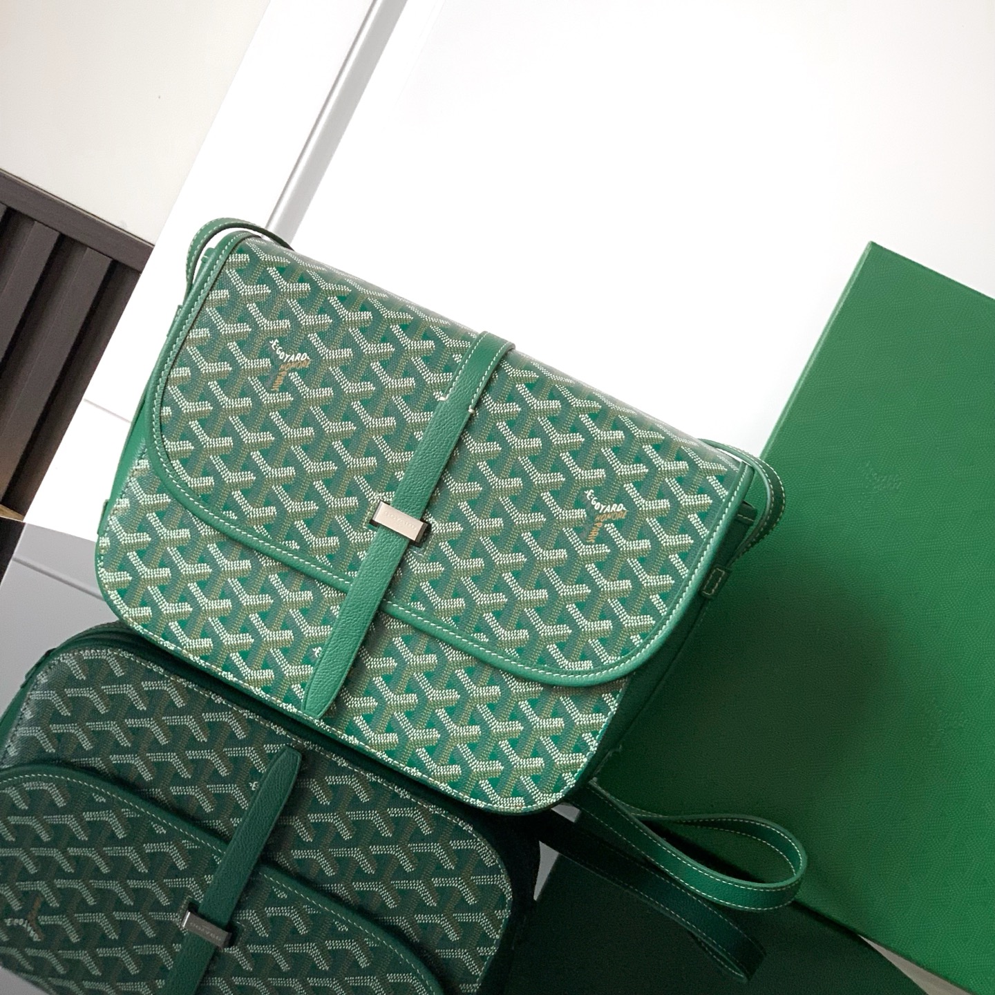 Goyard Belvedere MM Bag in Green