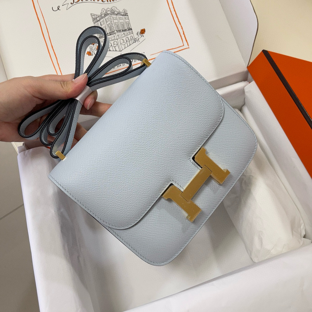 Hermes Blue pale Epsom Constance 18