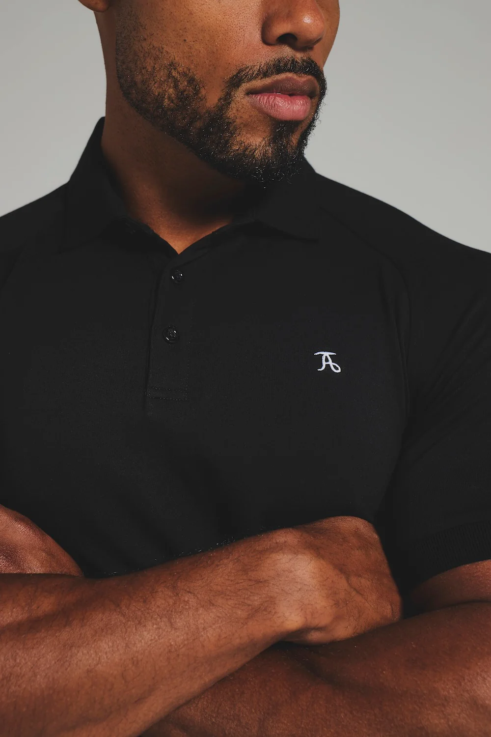 (Pre-order)Athletic Fit Polo Shirt in Black