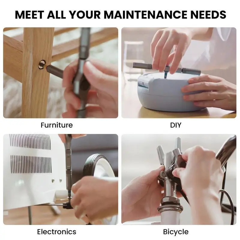 24-in-1 Magnetic Ratcheting Screwdriver Set - T-Handle Multi-Bit Repair Tool Kit - Compact Torx/Phillips/Flathead Set for PC, Bicycle & Home DIY