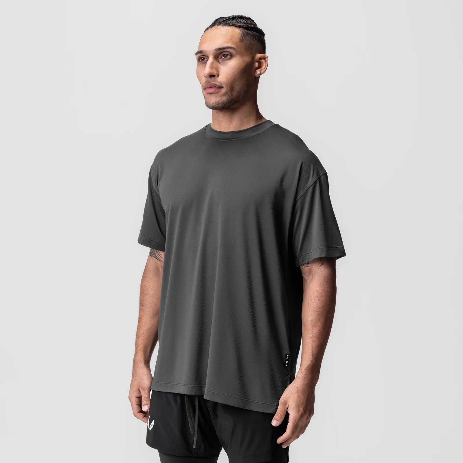 0822. AeroSilver Oversized Tee - Space Grey