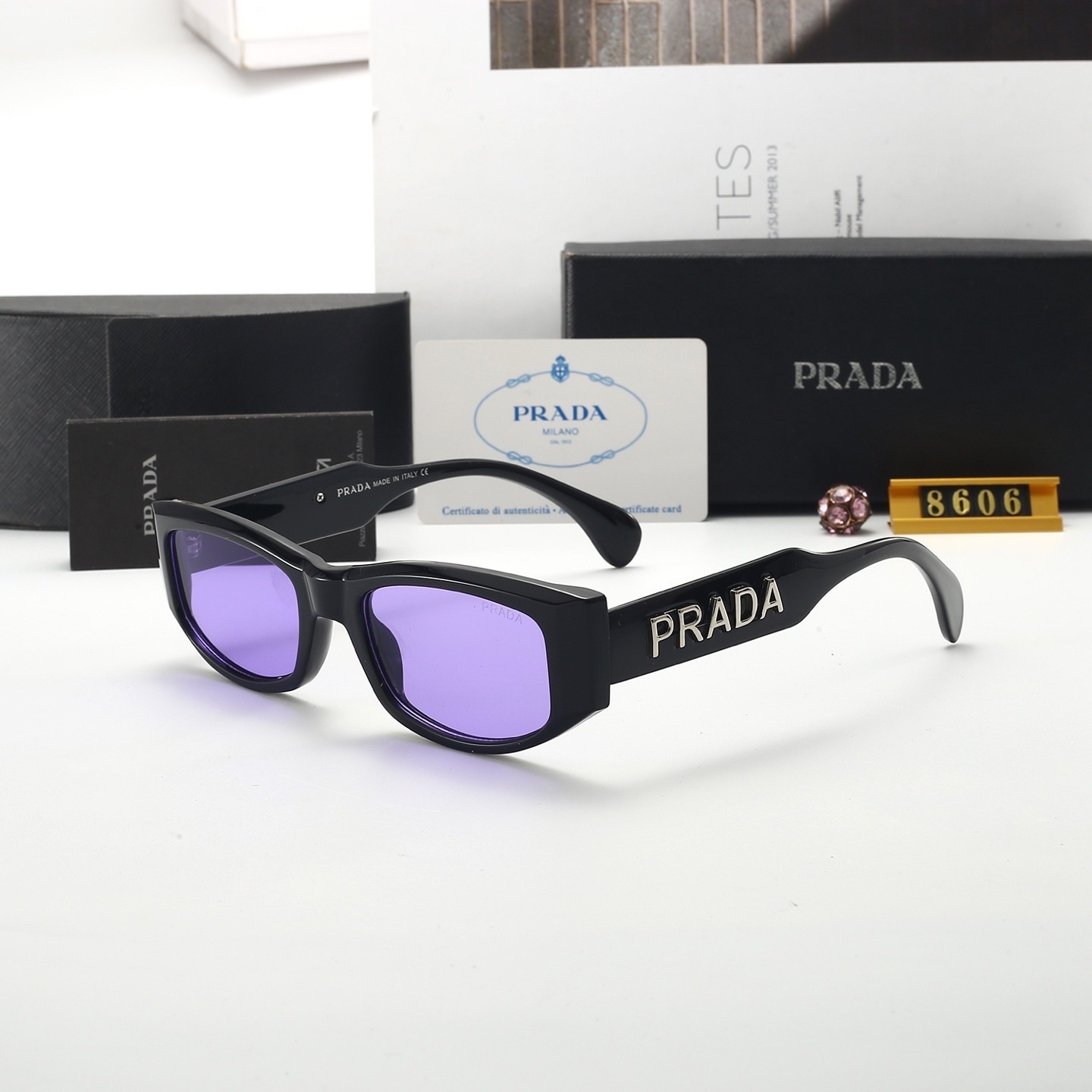 Prada Wide-Leg Big Logo Sunglasses - KAIROO