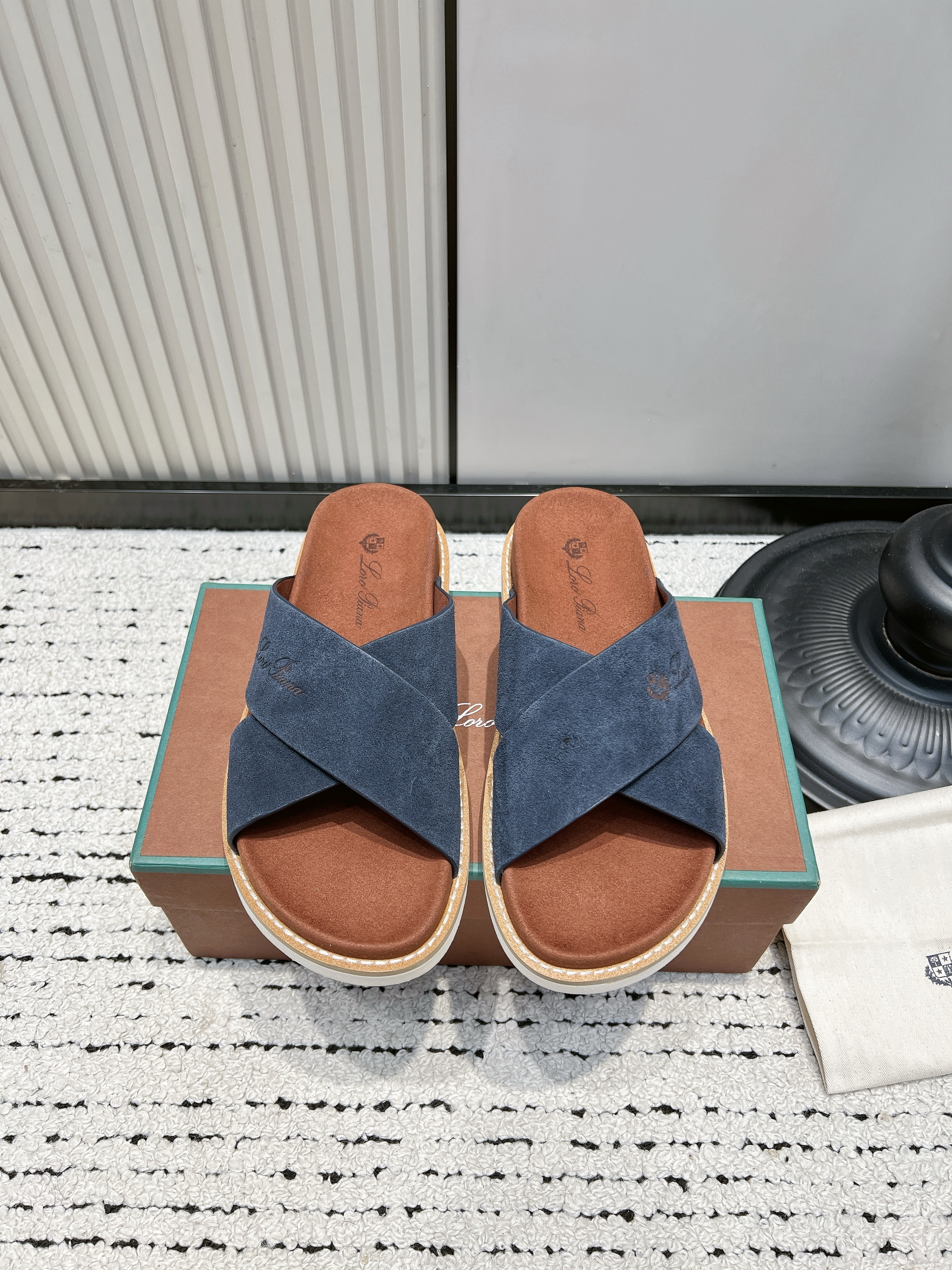 Loro Piana Men's Suede Sandal