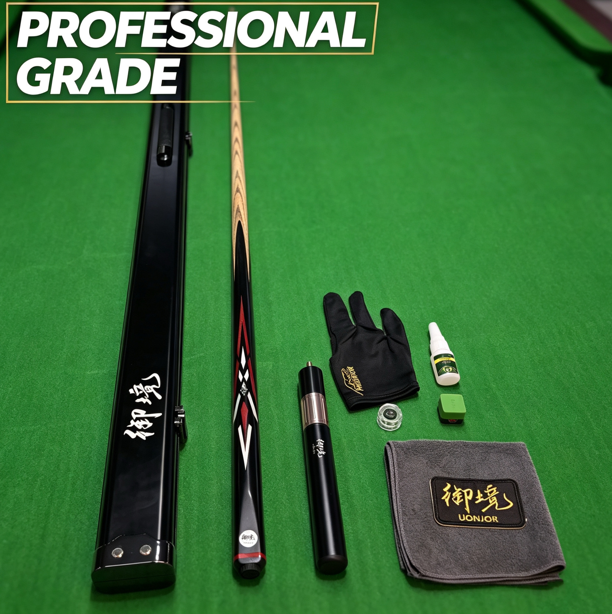 Dawn Professional Snooker Cue 3/4 Jointed – Handcrafted Ash Shaft, Inlay Grip & Small Tip | Tournament-Grade Cue