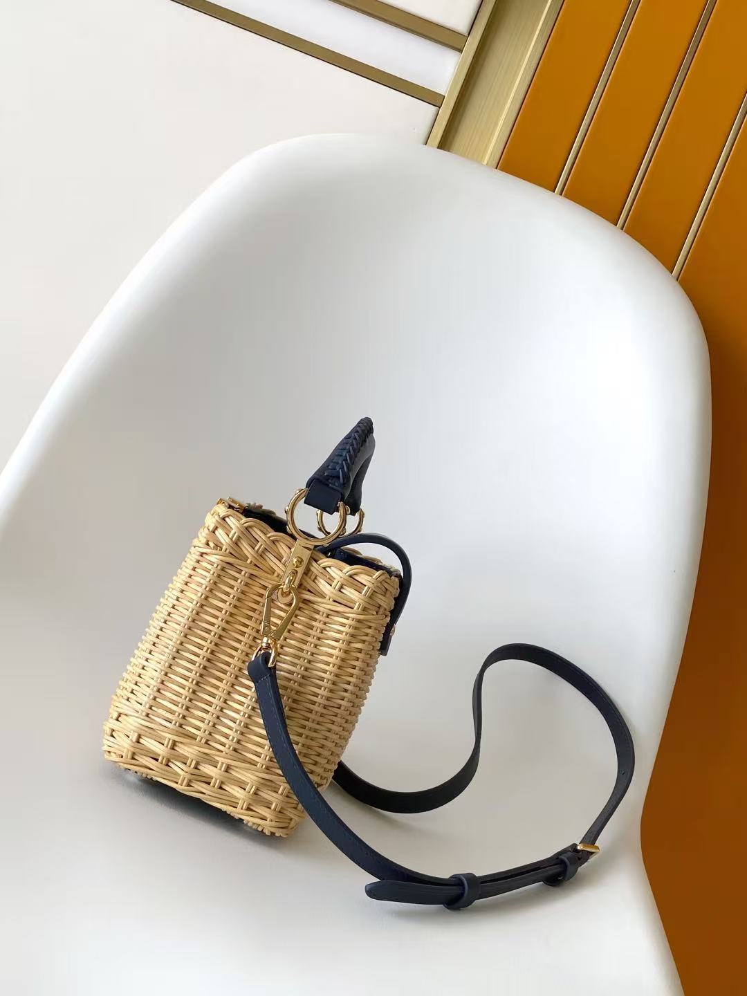 Louis Vuitton LV Capucines BB rattan handbag
