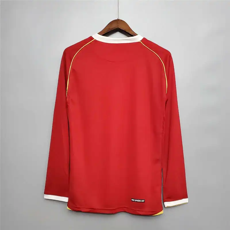 2006/07 Manchester United Retro Jersey Long Sleeve Home