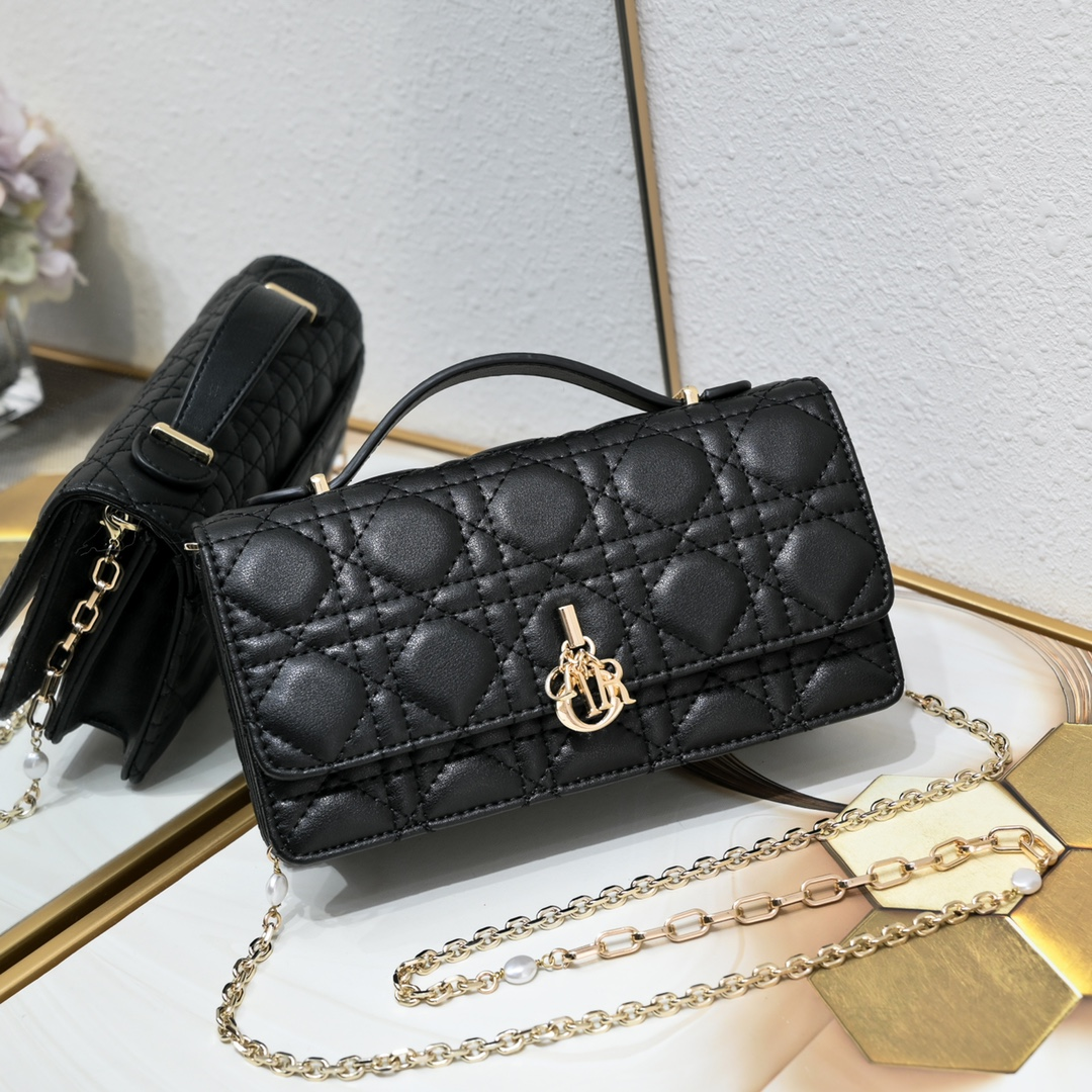 DIOR Lady Dior Sheepskin Handbag Shoulder Bag