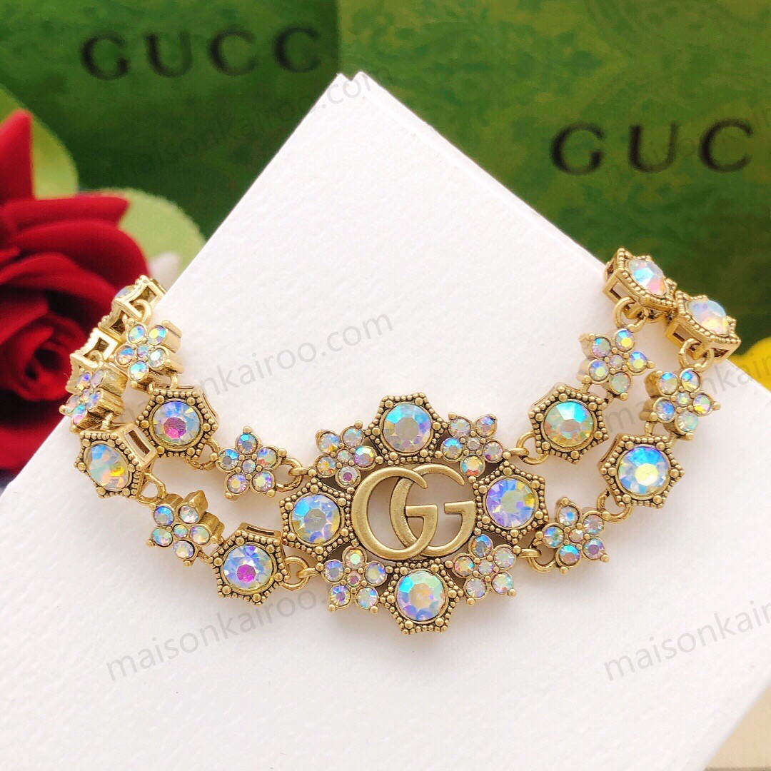 Gucci Double-strand Crystal Bracelet - KAIROO