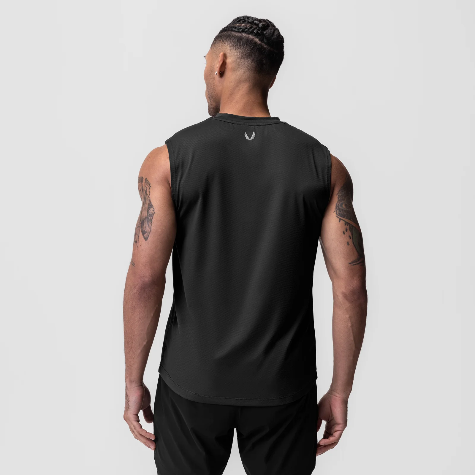 0757. AeroSilver Cutoff Tank - Black