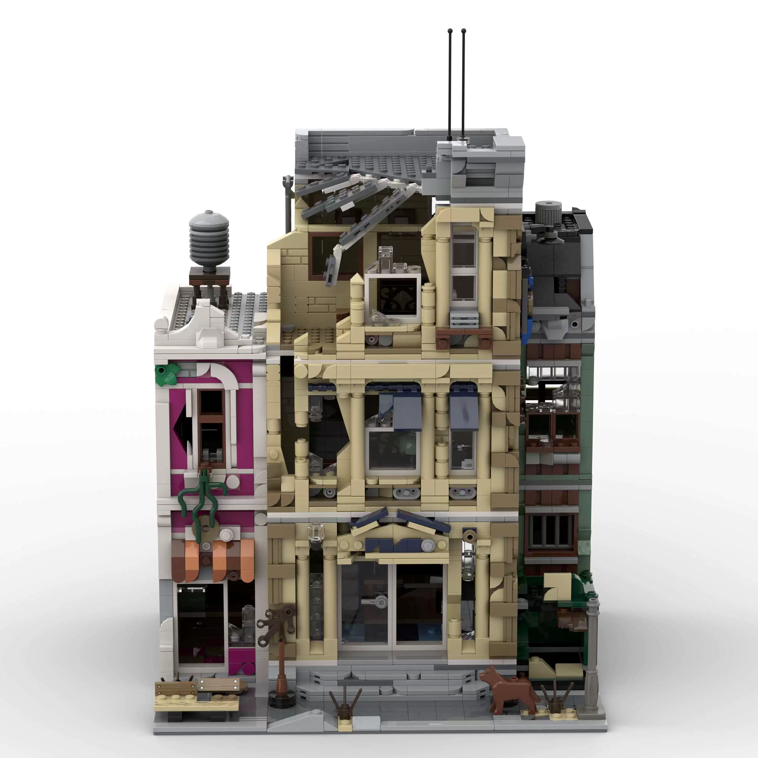 MOC 66832 - Apocalypse Police Station