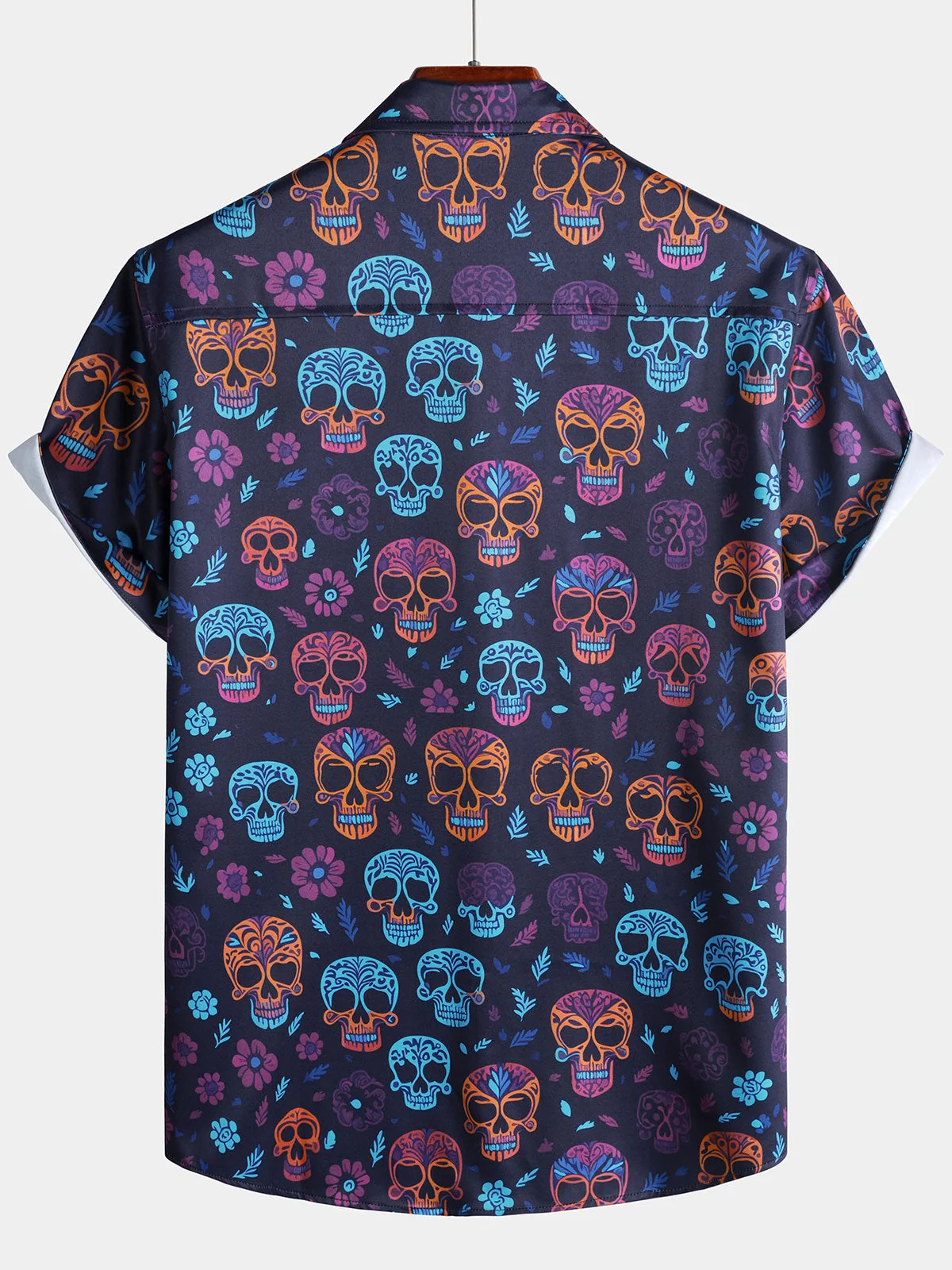 Men's Funny Skull Punk Rock Hawaiian Shirt