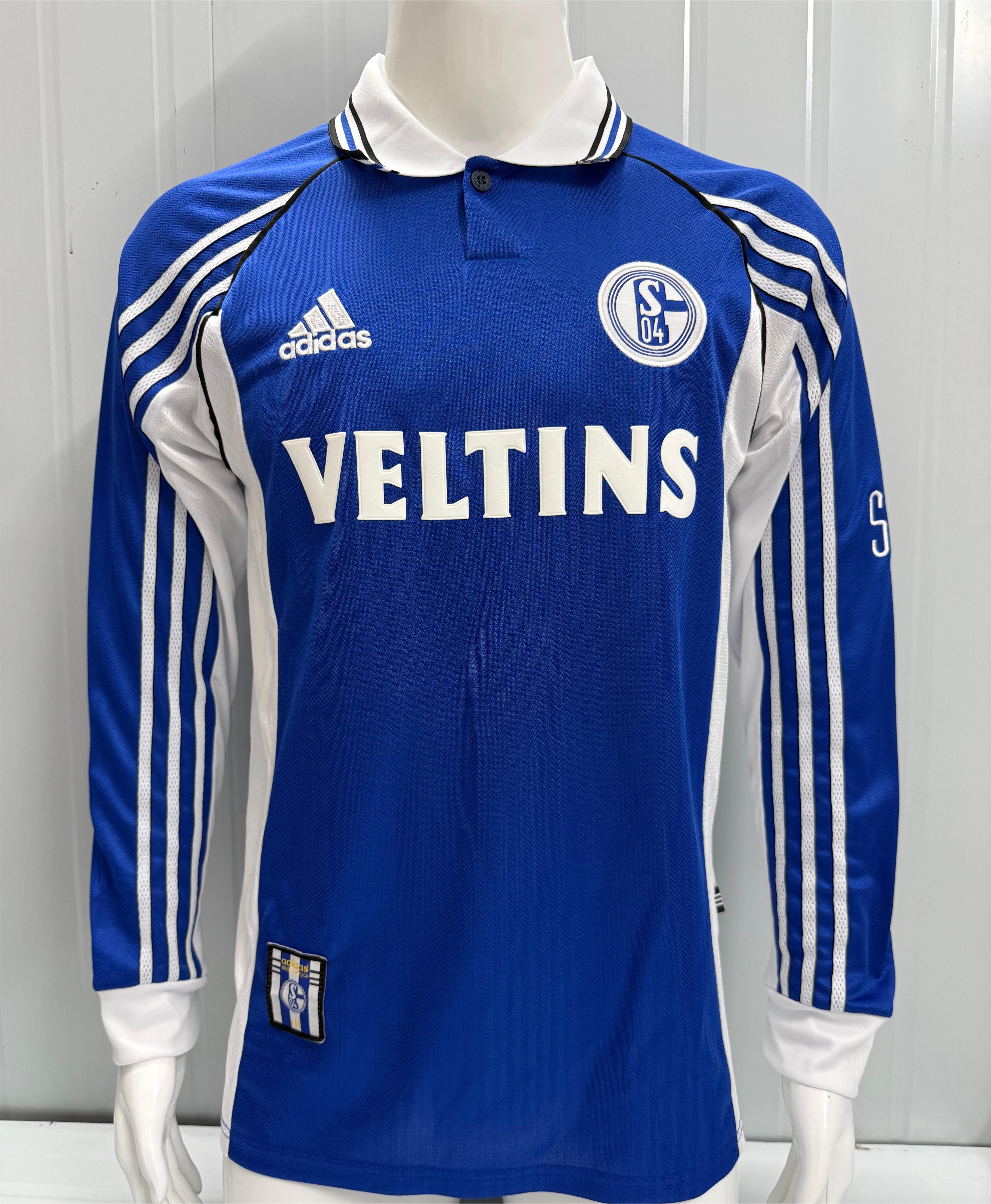 Retro 98/00 Schalke 04 Home Kit Long Sleeves S-XXL