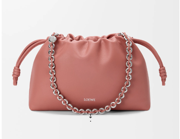 Loewe Medium Flamenco Purse in Nappa Leather-Rouge Pink
