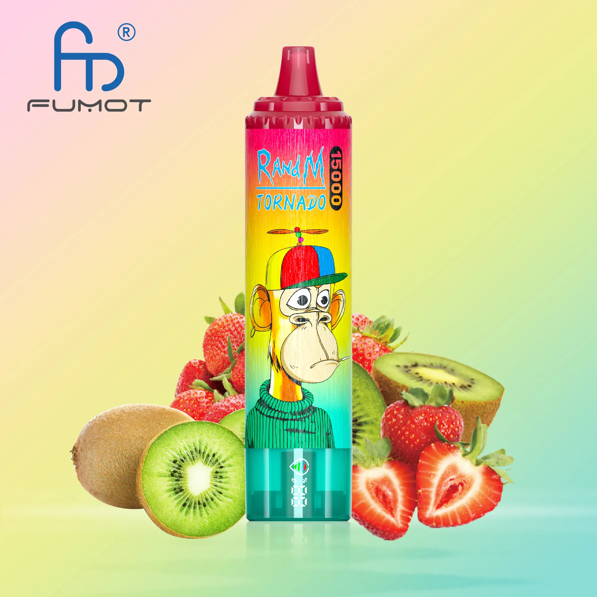 FUMOT Tornado 15K Rechargeable Disposable Vape – Strawberry Kiwi - Vaba Vape-Shop
