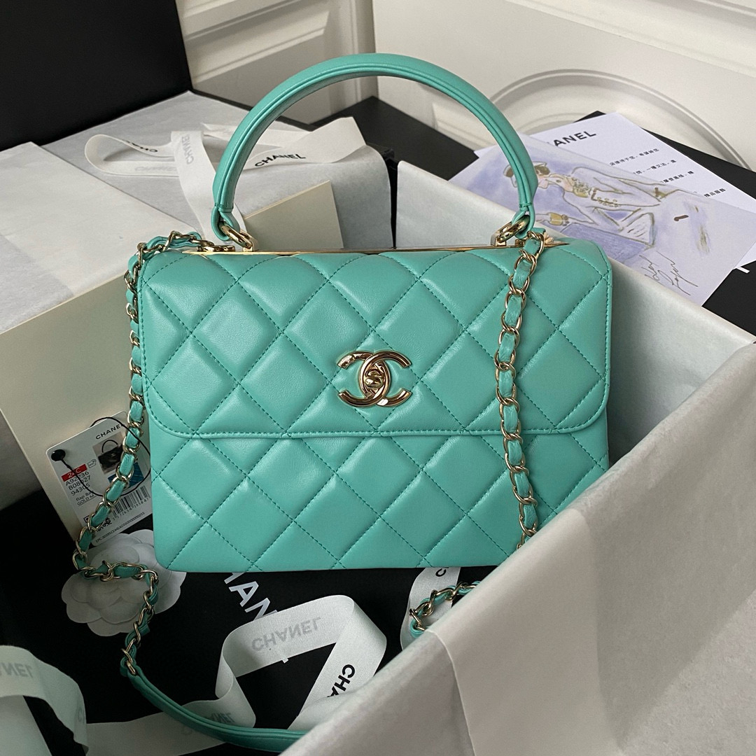 Chanel Flap Bag in Blue Lambskin AS92236