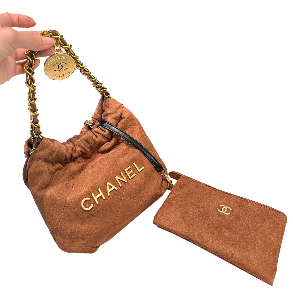 Chanel 22 Handbag Waxed Cowhide Shoulder Bag (Mirror Quality)