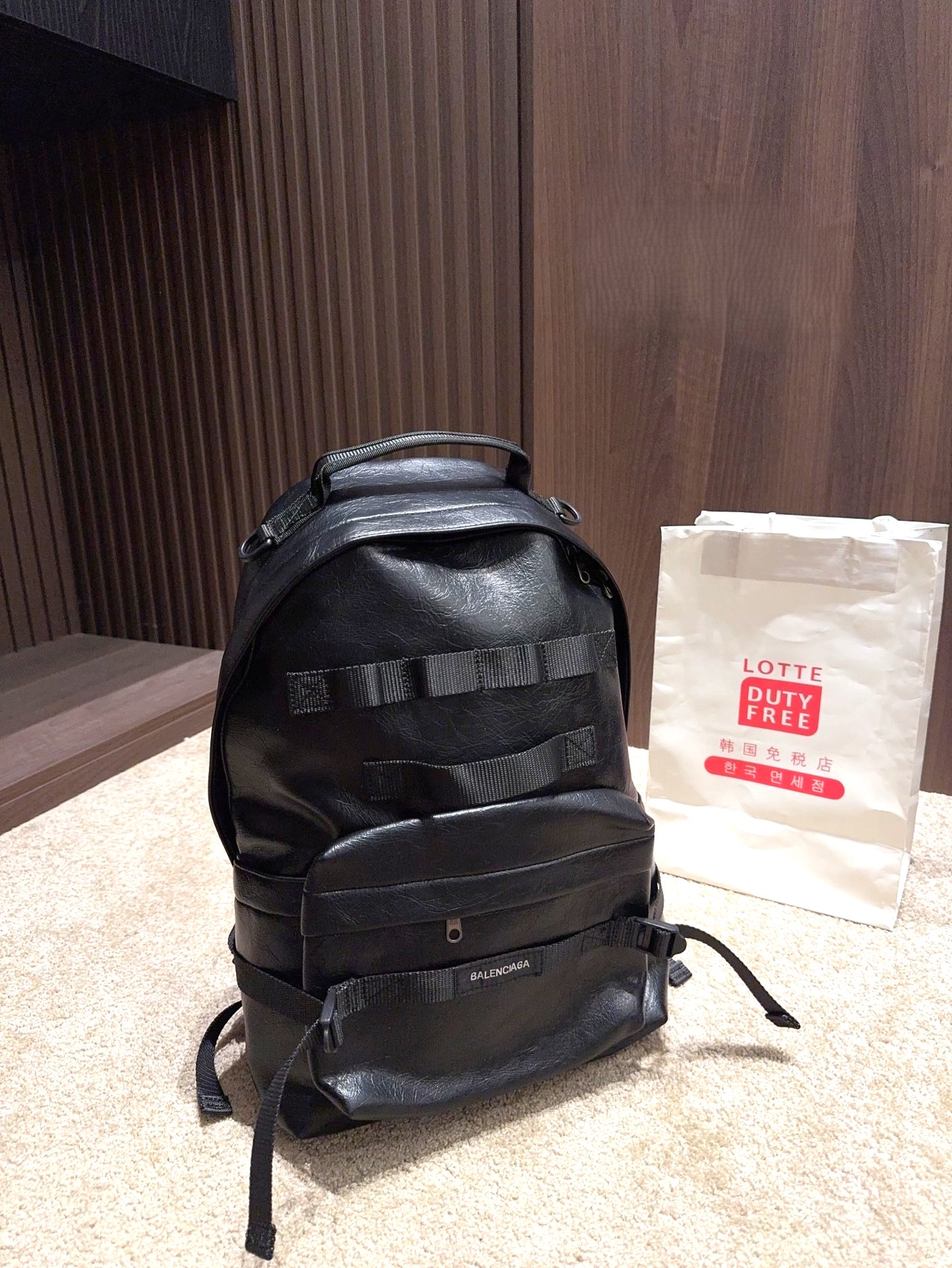 Balenciaga Army Tactical Webbing Crinkled Leather Multi-Pocket Backpack - KAIROO